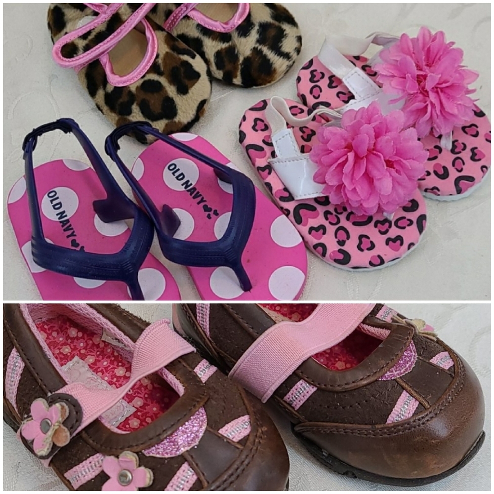 💙 baby girl shoes 4 pair lot: size 3